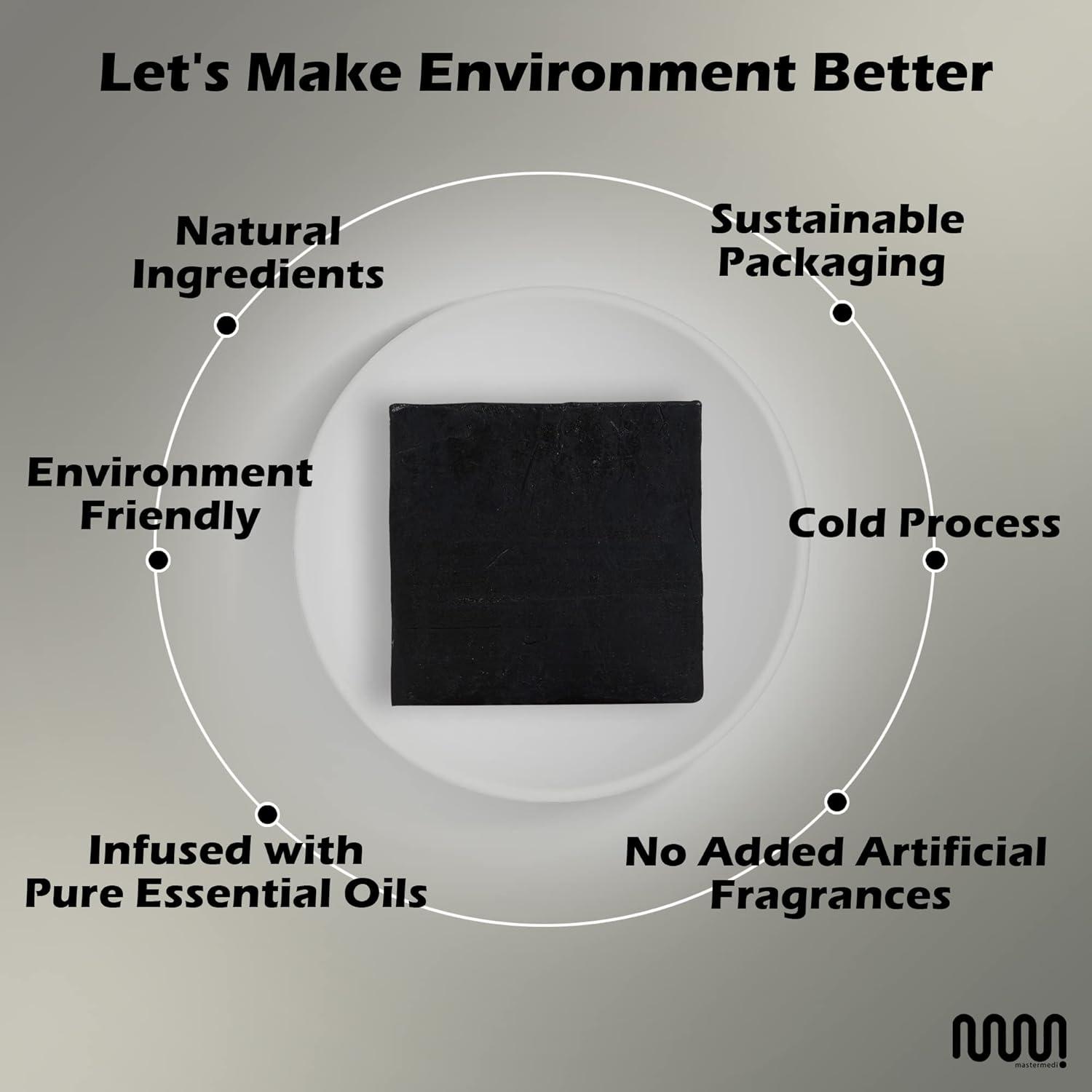 imagemastermedi All Natural Soap Bar Charcoal with Coffee Softer amp Smoother Skin Handmade Organic Soap amp Natural Flavors More Moisturizing Than Ordinary Bar Soap Women amp Mens Bar Soap Pack of 1