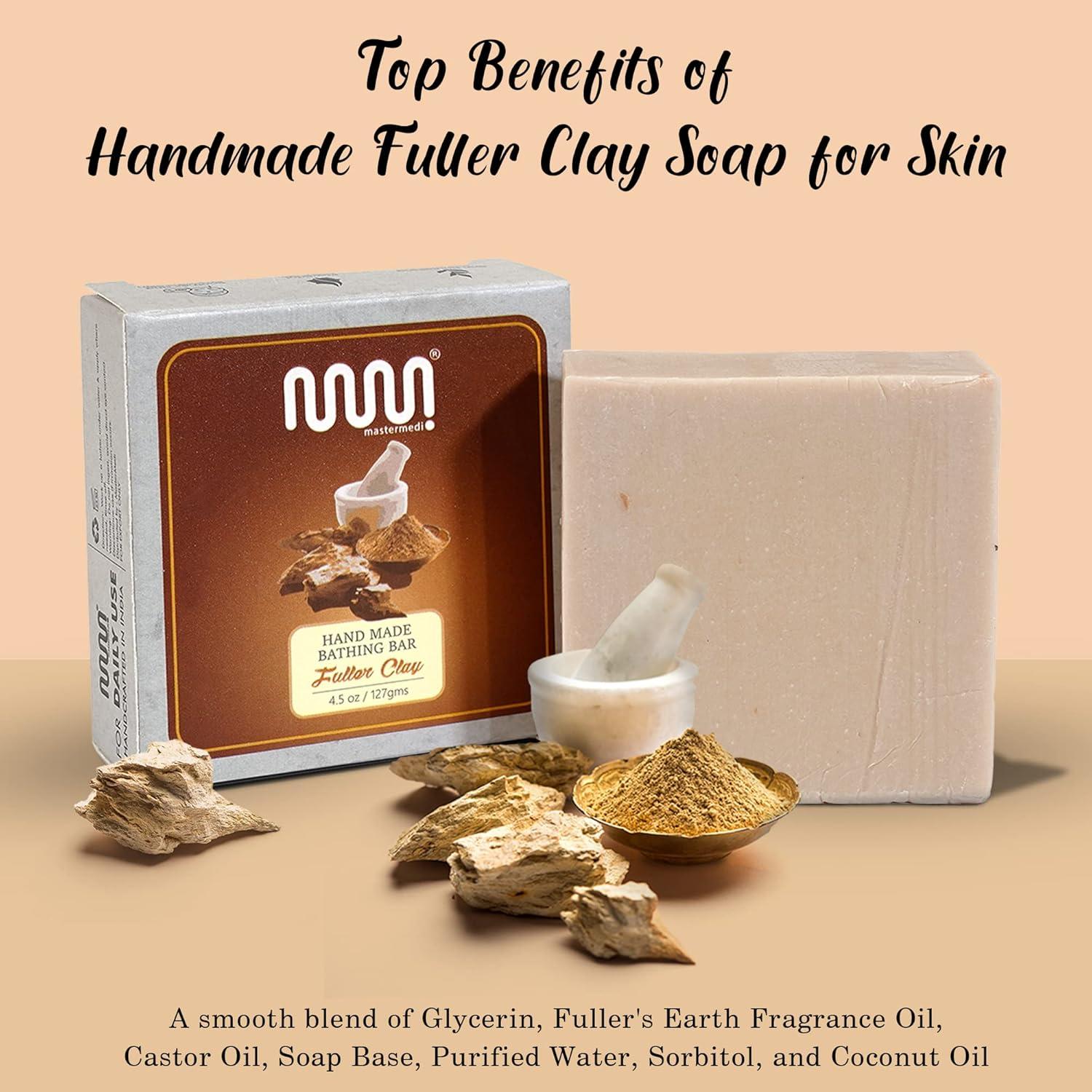 imagemastermedi All Natural Soap Bar Handmade Organic Soap Scented with Premium Essential Oils Fuller Clay