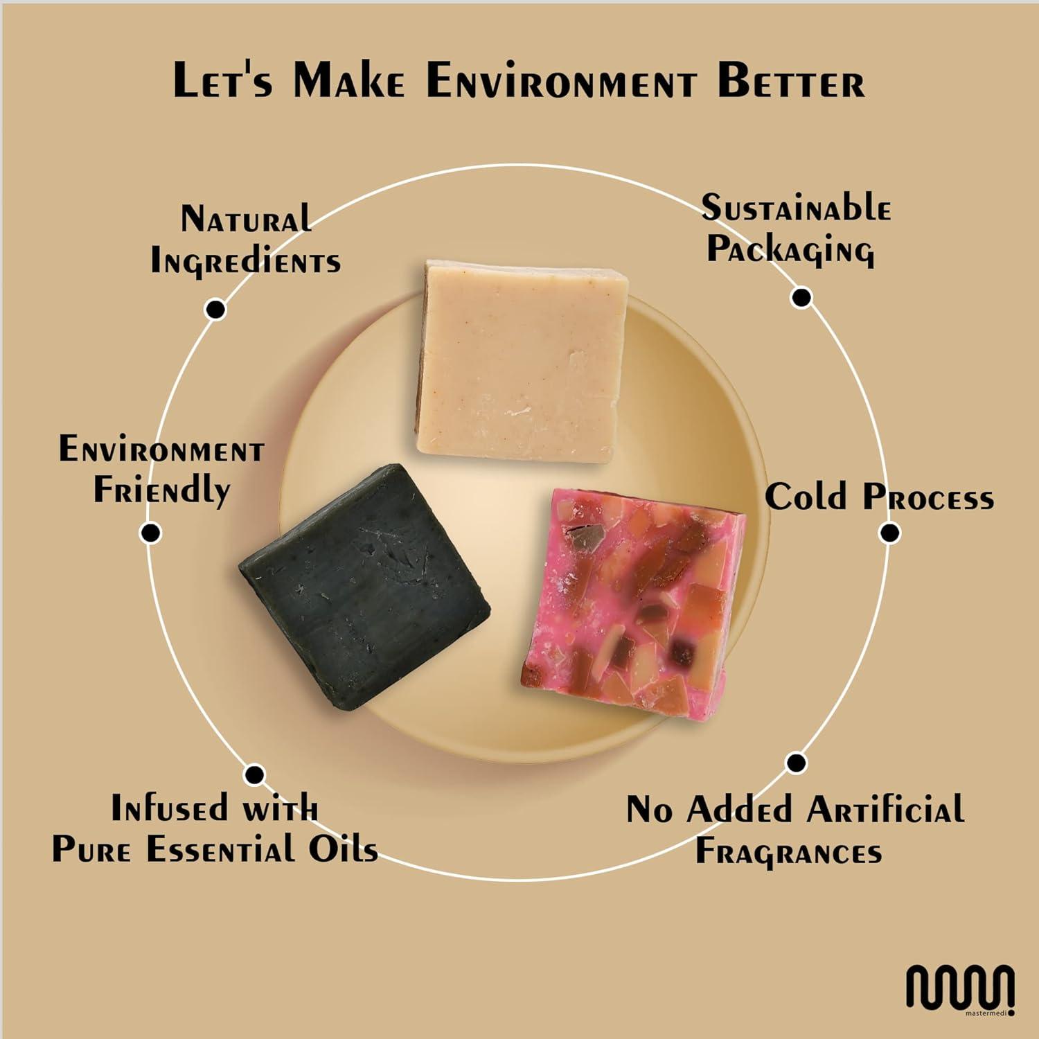 imagemastermedi All Natural Soap Bar Papaya TurmericCharcoal amp Tea TreeLavender amp Chamomile Softer amp Smoother Skin Handmade Organic Soap Women amp Mens Bar Soap Pack of 3