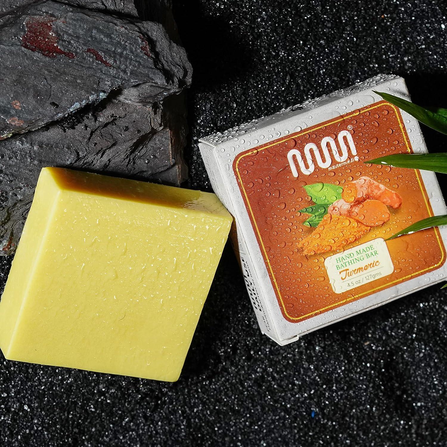 imagemastermedi All Natural Soap Bar Turmeric Softer amp Smoother Skin Handmade Organic Soap amp Natural Flavors More Moisturizing Than Ordinary Bar Soap Women amp Mens Bar Soap Pack of 3