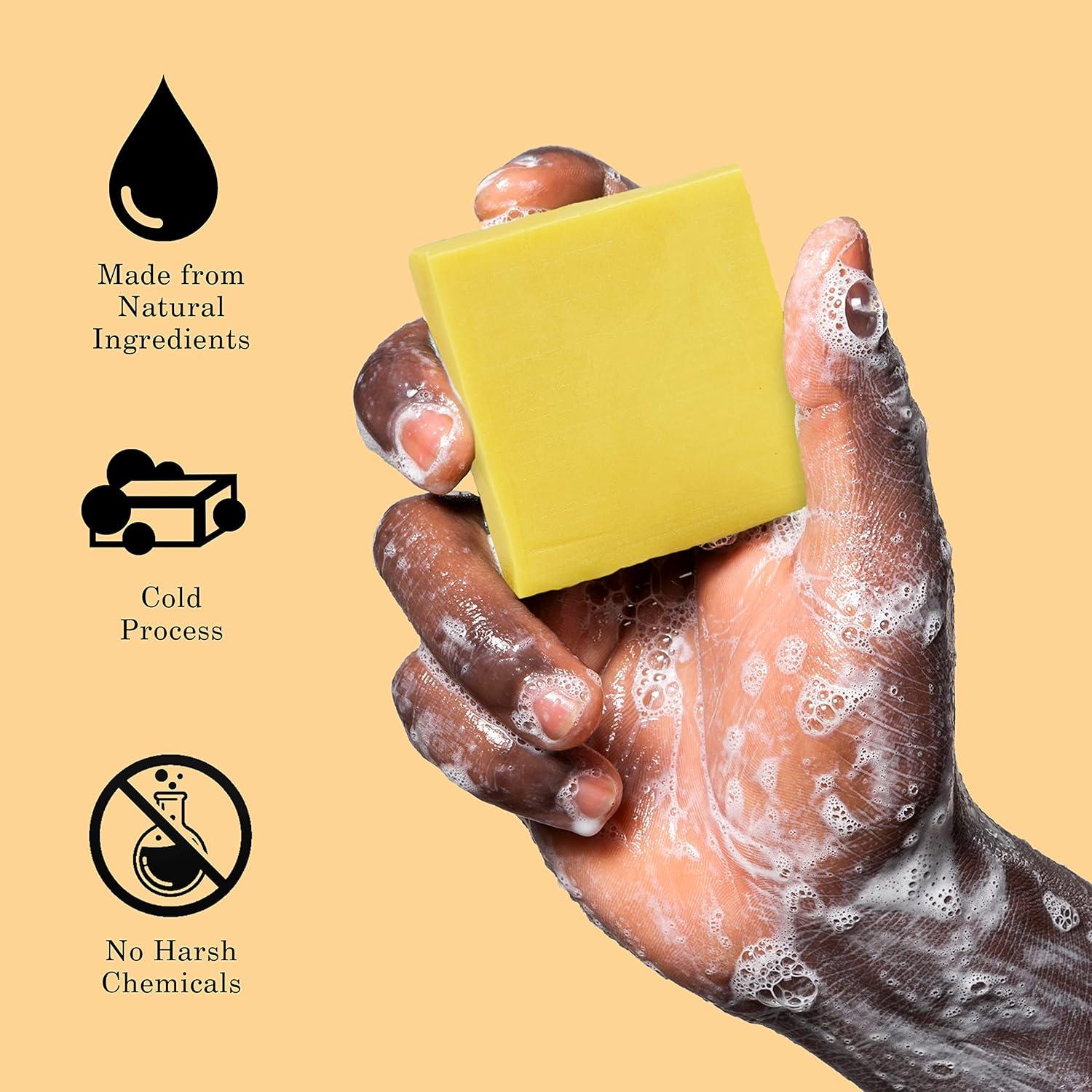 imagemastermedi All Natural Soap Bar Turmeric Softer amp Smoother Skin Handmade Organic Soap amp Natural Flavors More Moisturizing Than Ordinary Bar Soap Women amp Mens Bar Soap Pack of 3